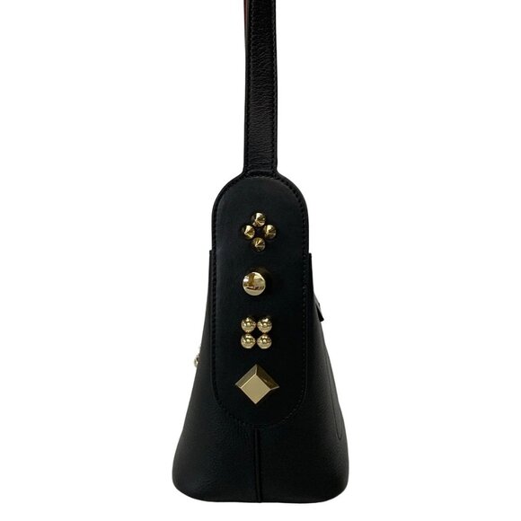 Auth CHRISTIAN LOUBOUTIN Carasky Mini Bucket - Black Leather Shoulder Bag - Picture 5 of 16